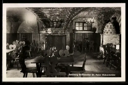 AK Salzburg, Gasthaus Stiftskeller St. Peter, Richardstübl