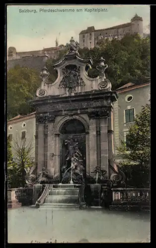 AK Salzburg, Pferdeschwemme am Kapitelplatz