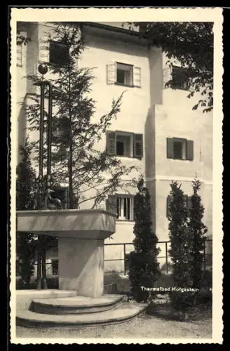 AK Bad Hofgastein, Thermalbad mit Brunnen