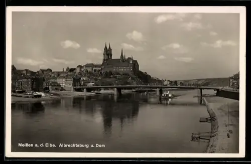 AK Meissen a. d. Elbe, Albrechtsburg, Dom, Elbbrücke