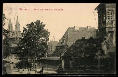 AK Meissen, Blick von der Fürstenschule