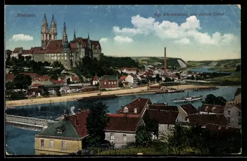 AK Meissen, Kgl. Albrechtsburg und anderes Elbtal