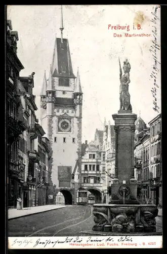 AK Freiburg i. B., Blick zum Martinsthor