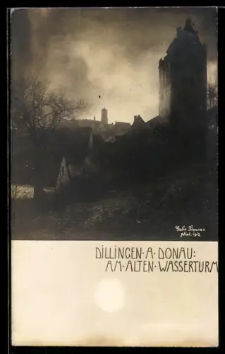 AK Dillingen a. Donau, Alter Wasserturm