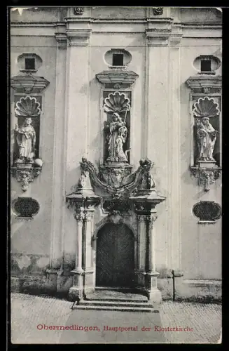 AK Obermedlingen, Hauptportal der Klosterkirche