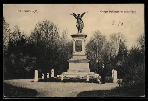AK Dillingen a. D., Krieger-Denkmal im Taxis-Park