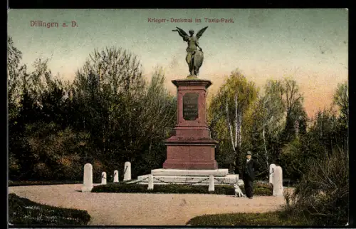 AK Dillingen a. D., Krieger-Denkmal im Taxis-Park