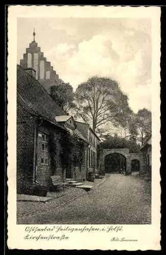 AK Heiligenhafen i. Holst., Partie in der Kirchenstrasse