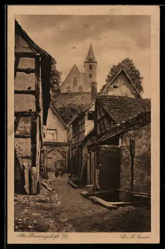 AK Zwingenberg / Hessen, Altes Bauerngehöft