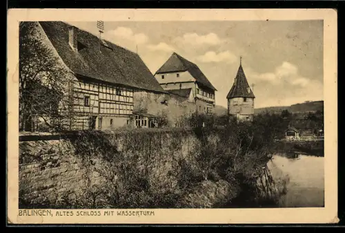 AK Balingen, Altes Schloss mit Wasserturm