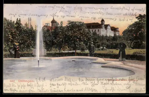 AK Dillingen, Schloss mit Fontäne