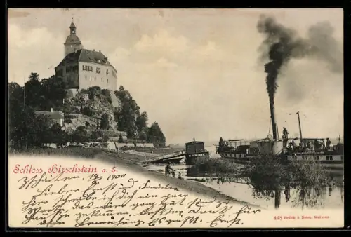 AK Hirschstein, Dampfer am Schloss