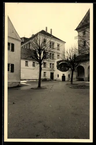 Foto-AK Dillingen /Do., Partie am Kirchplatz