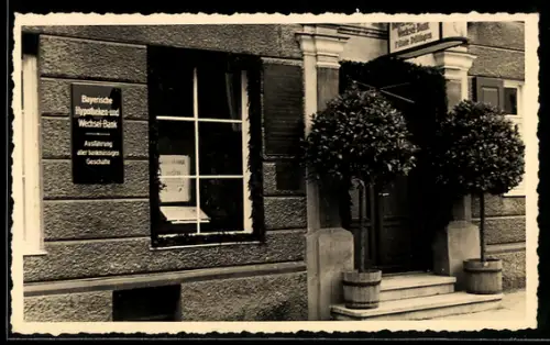 Foto-AK Lauingen, Bayerische Hypotheken- und Wechsel-Bank, Aussenansicht