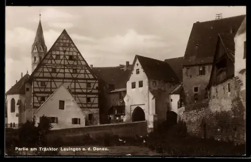 AK Lauingen a. d. Donau, Partie am Tränktor