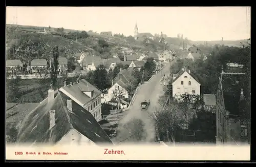 AK Zehren, Teilansicht mit Strassenpartie
