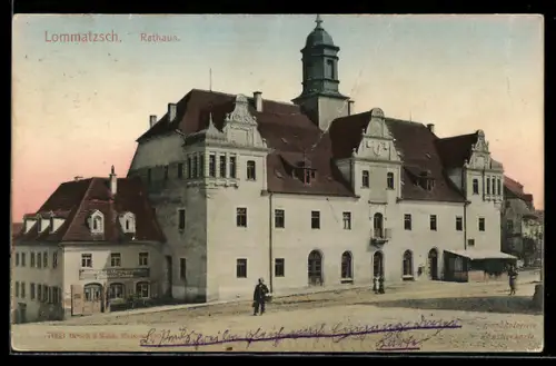 AK Lommatzsch, Rathaus in der Aussenansicht