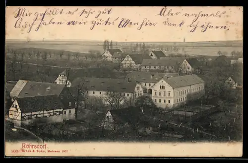 AK Röhrsdorf, Totalansicht aus der Vogelschau