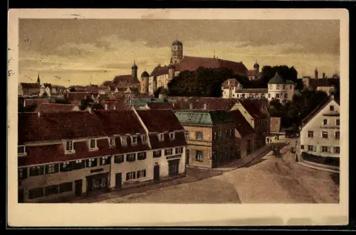AK Dillingen, Teilansicht mit Blick auf Kirche