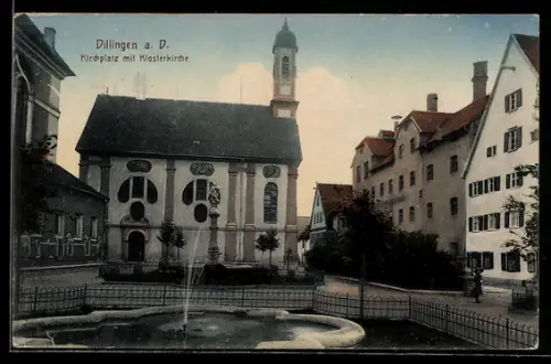 AK Dillingen a. D., Kirchplatz mit Kosterkirche