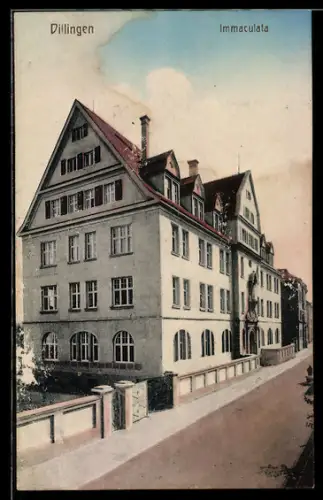 AK Dillingen, Immaculata in der Aussenansicht