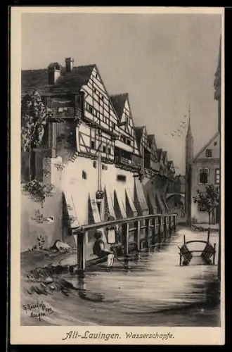 AK Lauingen, Partie an der Wasserschapfe