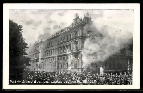 AK Wien, Brand des Justizpalastes, 15. Juli 1927
