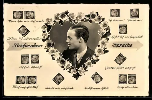 AK Briefmarkensprache, Ich komme!
