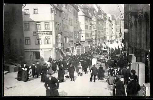 AK Nürnberg, Hochwasser-Katastrophe am 5. Februar 1909 - Hauptmarkt nach der Katastrophe