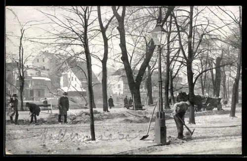 AK Nürnberg, Die Hallerwiese nach d. Hochwasser-Katastrophe im Februar 1909