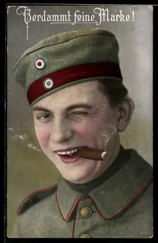 AK Soldat raucht Zigarre, Verdammt feine Marke!
