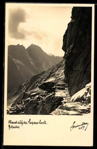 Foto-AK Hans Hruschka Nr. 487: Abend auf der Hasenscharte