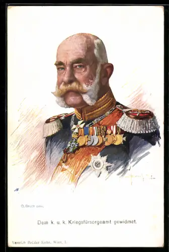 AK Portrait vom Kaiser Franz Josef I. von Österreich