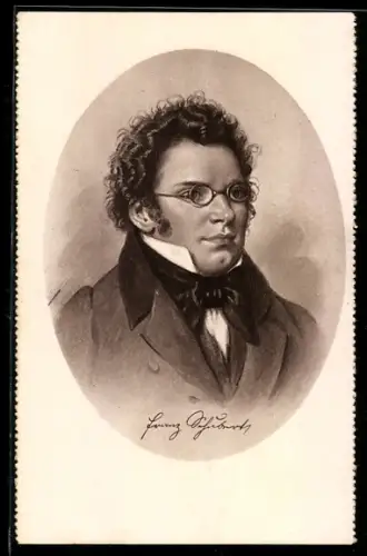 Künstler-AK Franz Schubert, Portrait des Komponisten