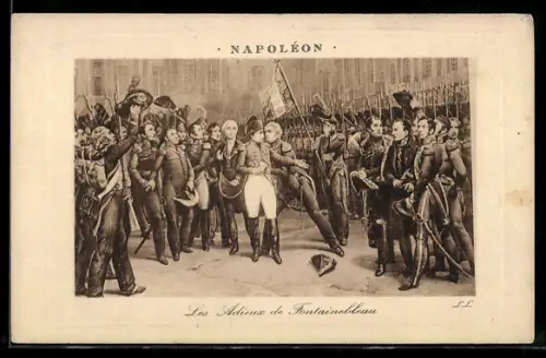 AK Napoleon, Les Adieux de Fontainebleau