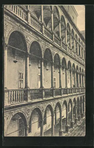 AK Bucovice, Slouporadí v zám. nádvorí Vyst. v 16. století