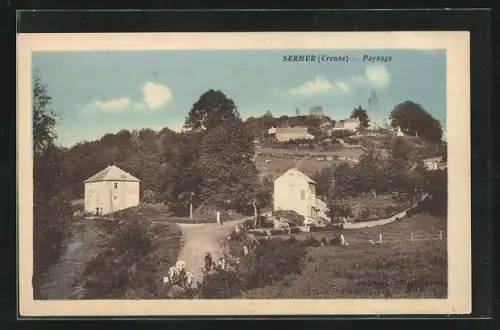 AK Sermur, Paysage, Ortspartie