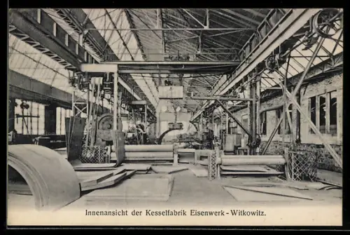 AK Witkowitz, Innenansicht der Kesselfabrik, Eisenwerk-Witkowitz