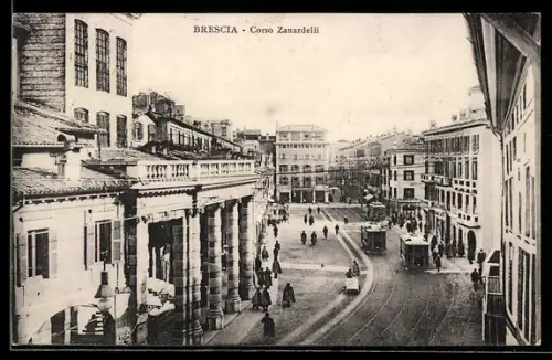 AK Brescia, Corso Zanardelli, Strassenbahn