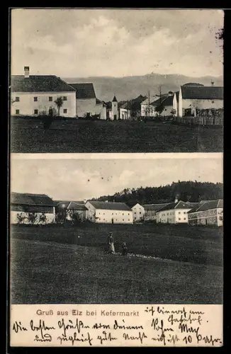 AK Lasberg /OÖ, Elz bei Kefermarkt, Teilansicht mit Kapelle, Ortspartie