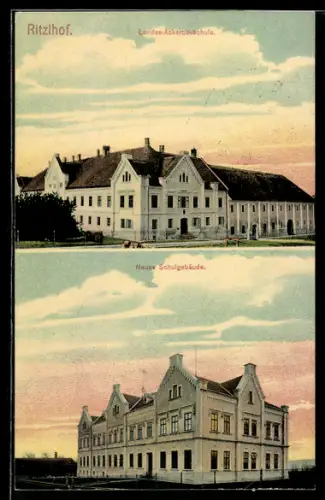 AK Ansfelden, Landes-Ackerbauschule, Neues Schulgebäude, Ritzlhof