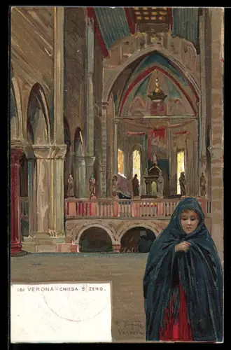 Lithographie Verona, Chiesa S. Zeno