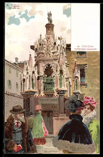 Künstler-AK Verona, Tombe degli Scaligeri