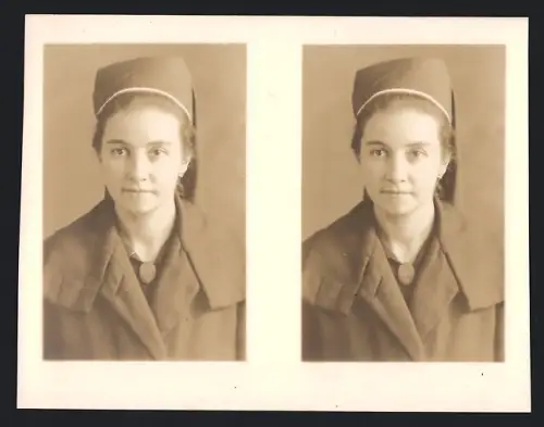 Fotografie 1.WK, Braunschweig Atelier Spiegel, Passbilder einer Krankenschwester
