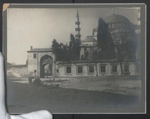 Fotografie unbekannter Fotograf, Ansicht Istanbul, Laleli Moschee, Grossformat 19 x 25cm