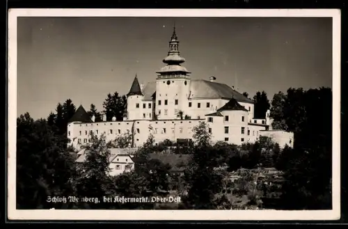 AK Kefermarkt, Schloss Weinberg aus der Vogelschau