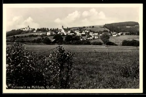 AK Kefermarkt im Mühlkreis, Panorama mit Kirche und Ort