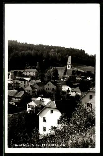 AK Hirschbach bei Freistadt, Teilansicht mit Kirche