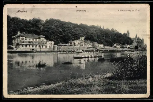 AK Meissen, Gasthaus Geipelburg, Albrechtsburg, Dom