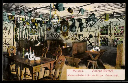 AK Meissen, Gasthaus Vincenz Richter, Inneres